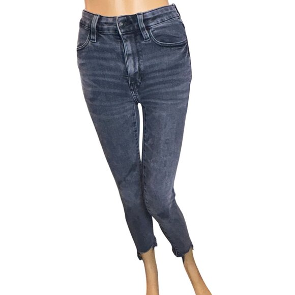 American Eagle Womens Super High Rise Jegging Size 00 Short Washed Black - Picture 2 of 12